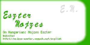 eszter mojzes business card